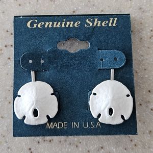 ⭐️ NWT Sand Dollar Genuine Shell Clip Earrings #12-20